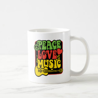 Rasta Peace Love Music Coffee Mug