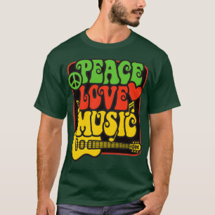 Rasta Peace Love Music  T-Shirt
