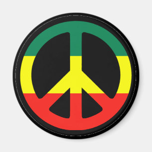 Rasta Peace Symbol Magnet