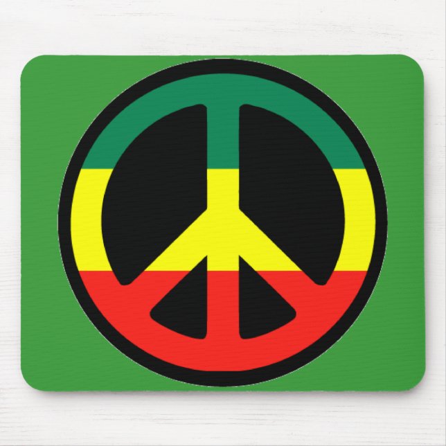 Rasta Peace Symbol Mouse Pad (Front)