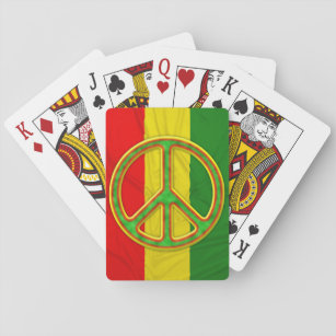 Rasta Peace Symbol Playing Cards