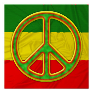 Rasta Peace Symbol Poster