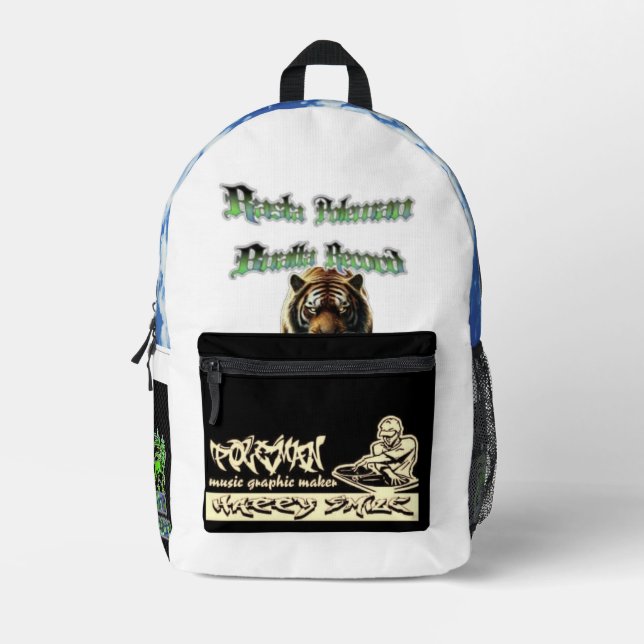 Rasta Poleman Sound Printed Backpack (Front)