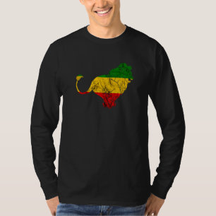 Rasta Reggae Ethiopian Lion Of Judah Rastafari Roo T-Shirt