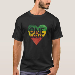Rasta Reggae Heart Peace Roots T-Shirt