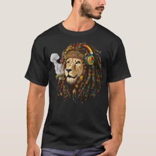 Rasta Reggae Lion and Reggae apparel with Rastafar T-Shirt