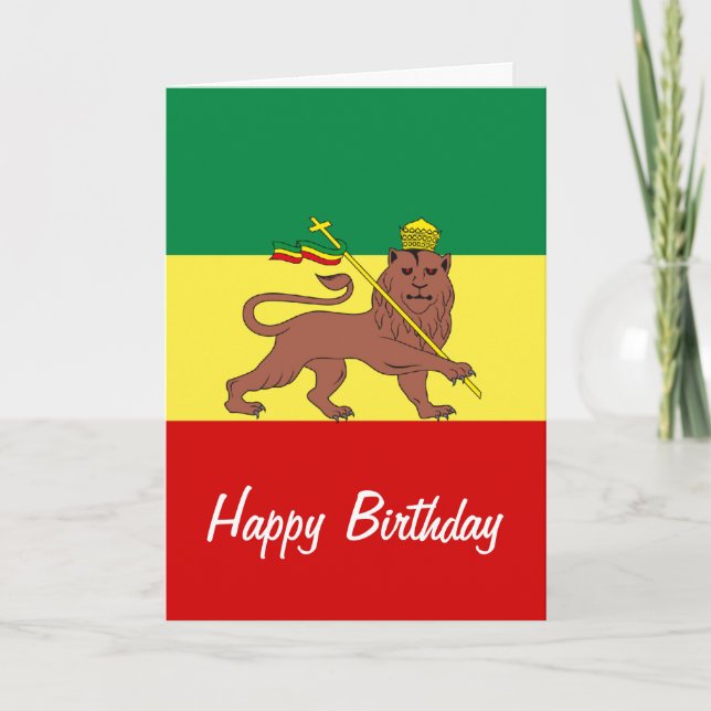 Rasta Reggae Lion of Judah Card (Front)