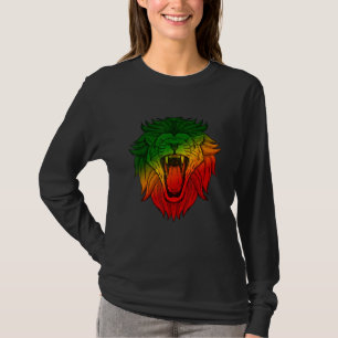 Rasta Reggae Lion Of Judah Ethiopian Lion Jamaica  T-Shirt