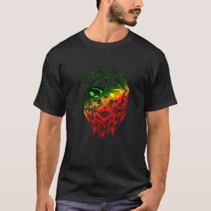 Rasta Reggae Lion Of Judah Jamaica Ethiopian Lion  T-Shirt