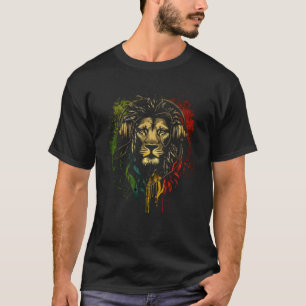 Rasta Reggae Lion Of Judah Jamaican Pride Rastafar T-Shirt