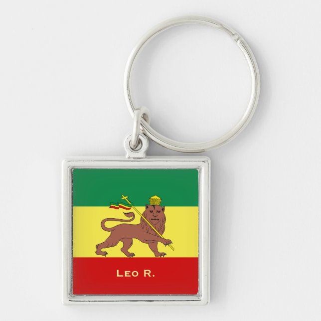 Rasta Reggae Lion of Judah Key Ring (Front)