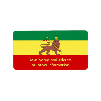 Rasta Reggae Lion of Judah Label