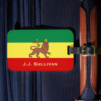 Rasta Reggae Lion of Judah Luggage Tag