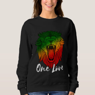 Rasta Reggae Lion Of Judah One Love Rastafarian Li Sweatshirt