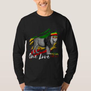 Rasta Reggae Lion Of Judah Rastafari Jamaican Prid T-Shirt
