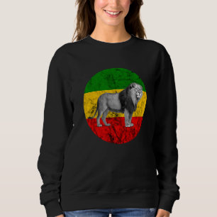 Rasta Reggae Lion Of Judah Rastafarian Jamaican P Sweatshirt