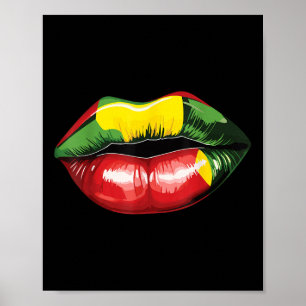 Rasta Reggae Lips Music Rasta Rastafari Roots Jama Poster