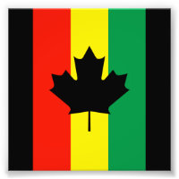 Rasta Reggae Maple Leaf Flag