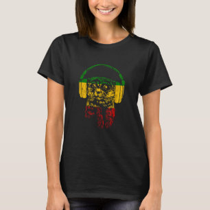 Rasta Reggae Music Headphones Suricat Rastafari Me T-Shirt