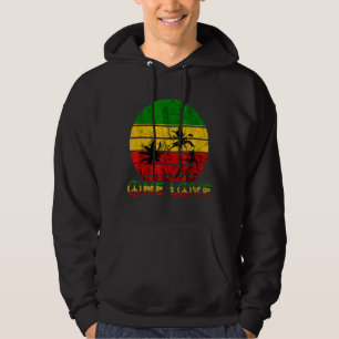 Rasta Reggae One Love Retro Vintage Sunset Jamaica Hoodie