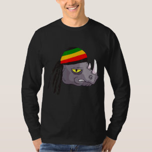 Rasta Reggae Rhino Rastafarian Roots One Love Jama T-Shirt