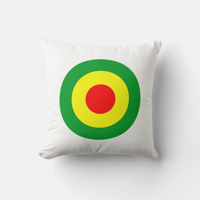 Rasta/Reggae Roundel Dub Cushion (Front)