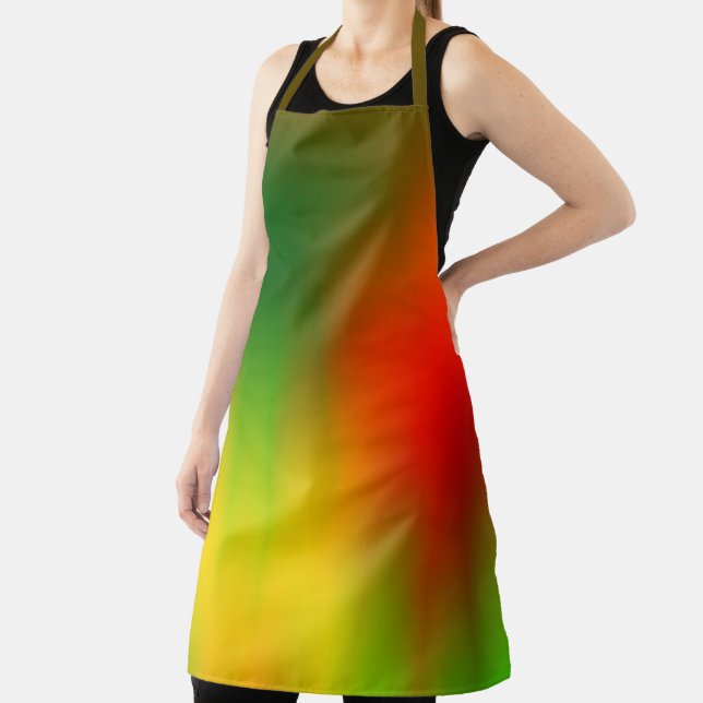 Rasta Splash of Colour Apron (Insitu)