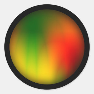 Rasta Splash of Colour Classic Round Sticker