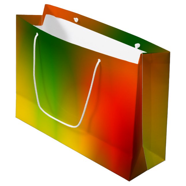 Rasta Splash of Colour Large Gift Bag (Front Angled)