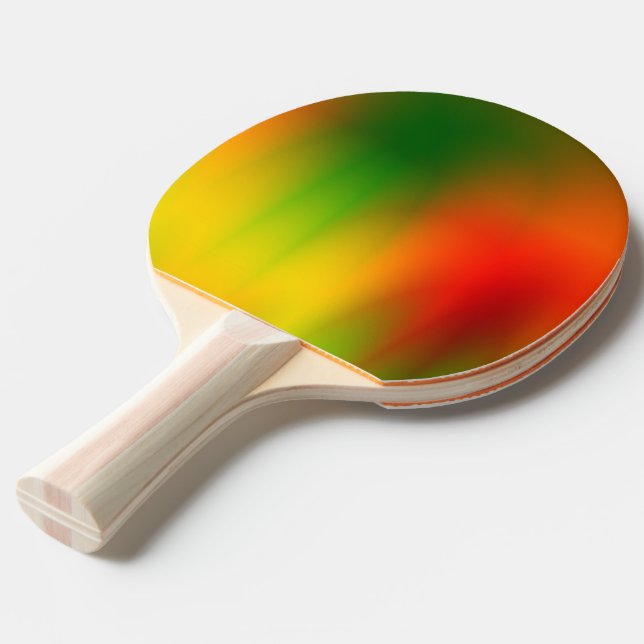 Rasta Splash of Colour Ping Pong Paddle (Back Angle)