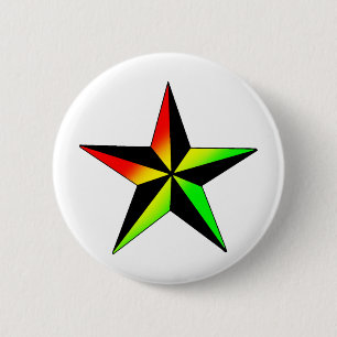 Rasta Star 6 Cm Round Badge