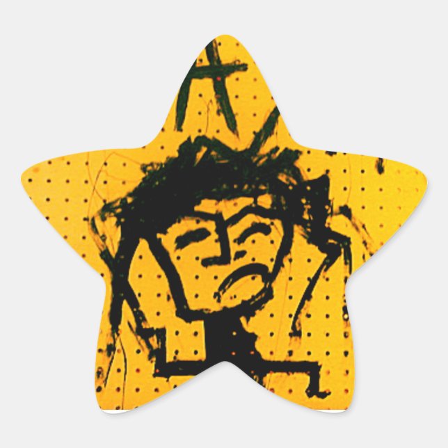RASTA STICK FIGURE STAR STICKER (Front)