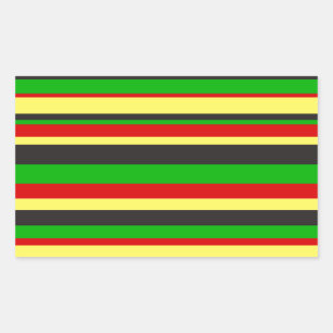 Rasta Stripes Rectangular Sticker