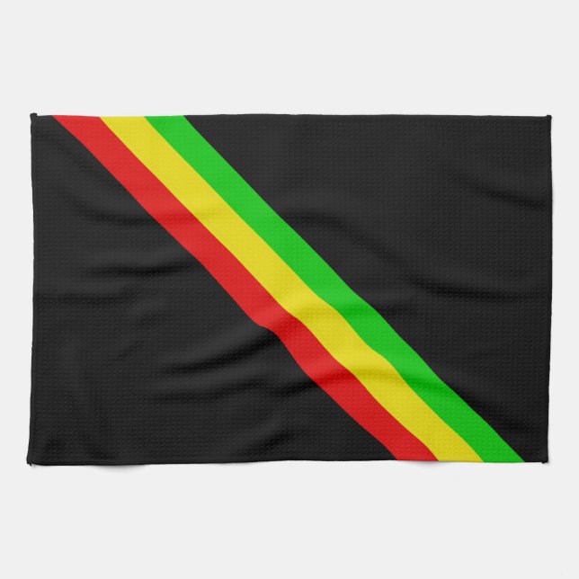 Rasta Stripes Tea Towel (Horizontal)