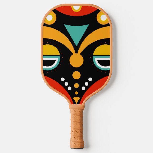 Rasta Tribal Art Pickleball Paddle (Front)