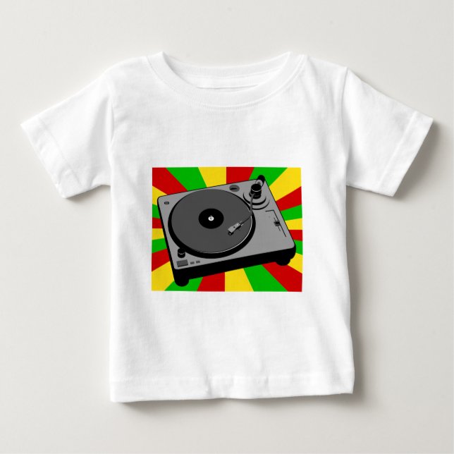 Rasta Turntable Baby T-Shirt (Front)