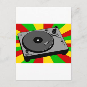 Rasta Turntable Postcard