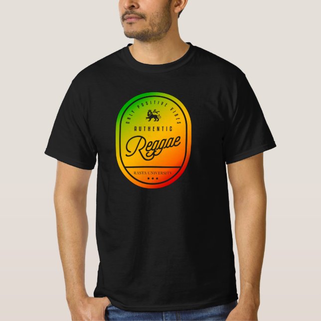 Rasta University Authentic Rasta Colours Reggae T-Shirt (Front)