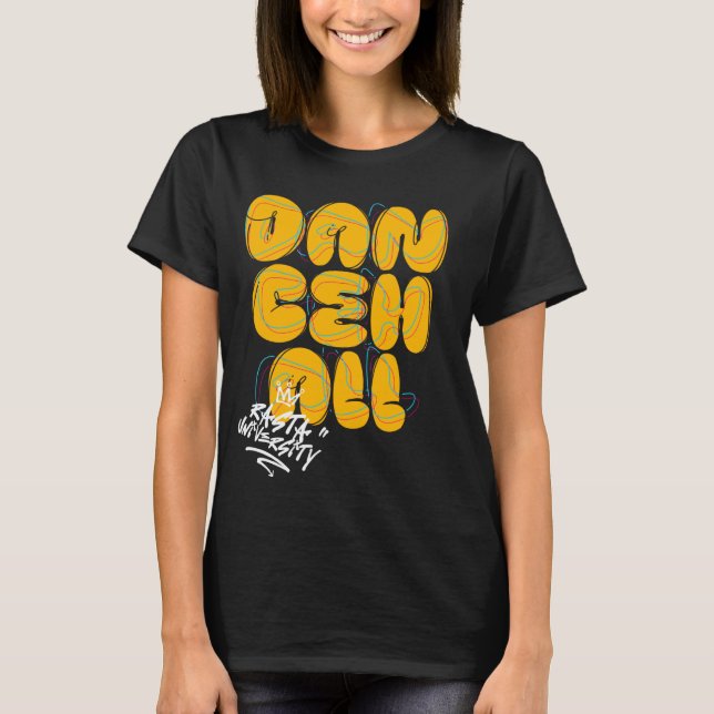 Rasta University Dancehall Graffiti Style Reggae T-Shirt (Front)