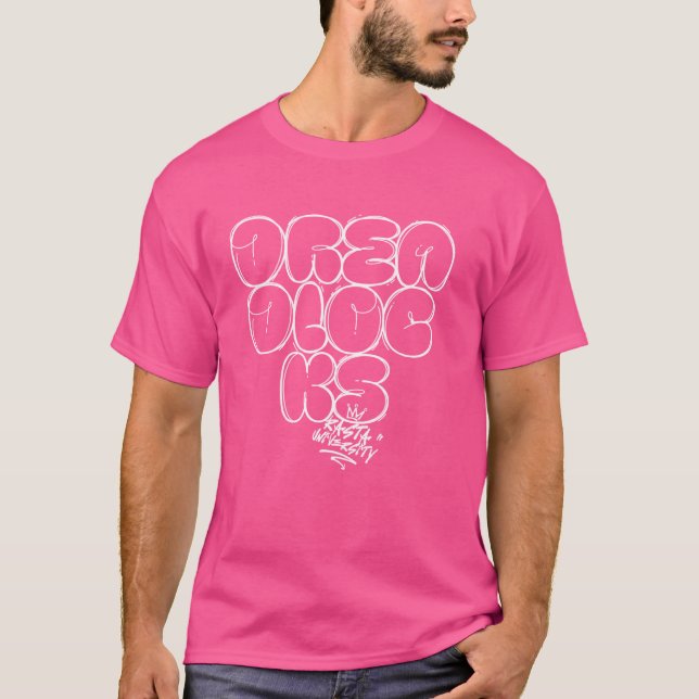 Rasta University Dreadlocks Graffiti Style Reggae T-Shirt (Front)
