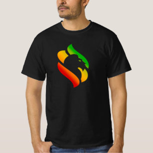 Rasta University Logo Lion Rasta Colours Reggae T-Shirt