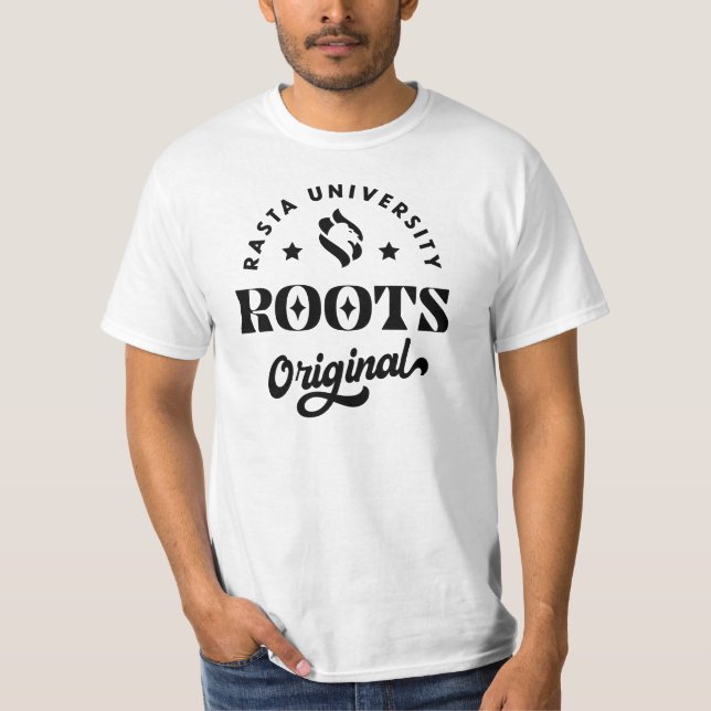Rasta University Roots Original Reggae T-Shirt (Front)