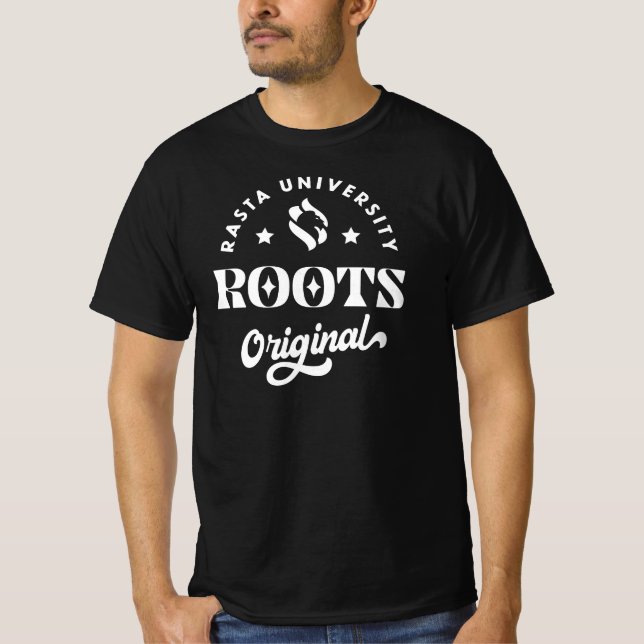 Rasta University Roots Original Reggae T-Shirt (Front)