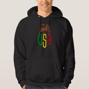 Rasta Usa Reggae Music Zion Lion Jamaica Rastafari Hoodie