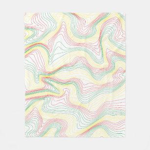 Rasta Waves Fleece Blanket