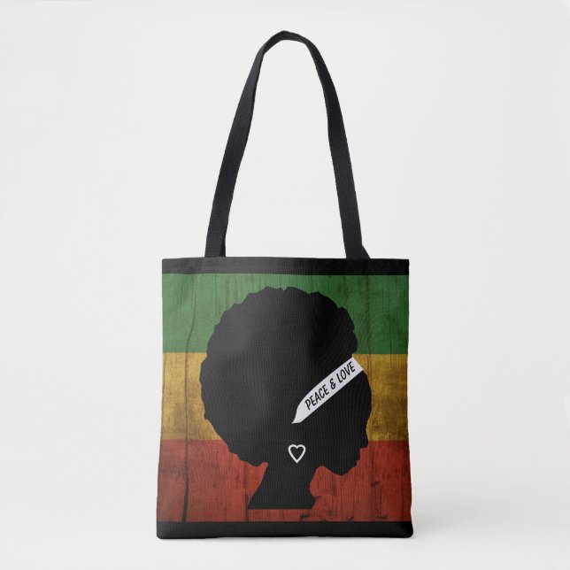 Rasta Woman Peace & Love  Tote Bag (Front)