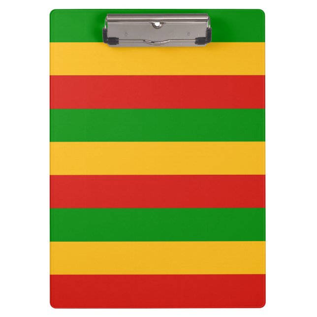 RASTAFARI FLAG COLORS + your ideas Clipboard (Front)