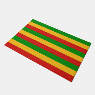 RASTAFARI FLAG COLORS + your ideas Doormat