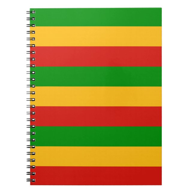 RASTAFARI FLAG COLORS + your ideas Spiral Notebook (Front)