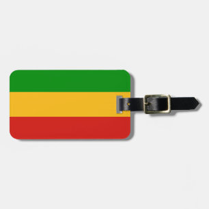 RASTAFARI FLAG COLORS + your text Luggage Tag